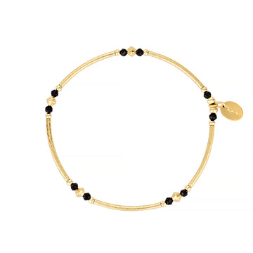 Bardot Bracelet ~ Gold & Black Spinel