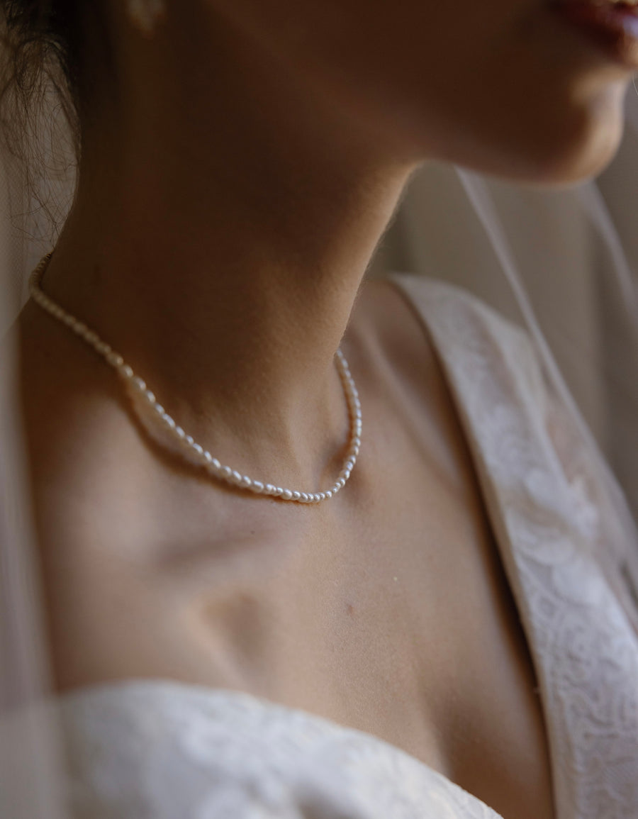 Bridal Samoa Choker Necklace ~ Pearl