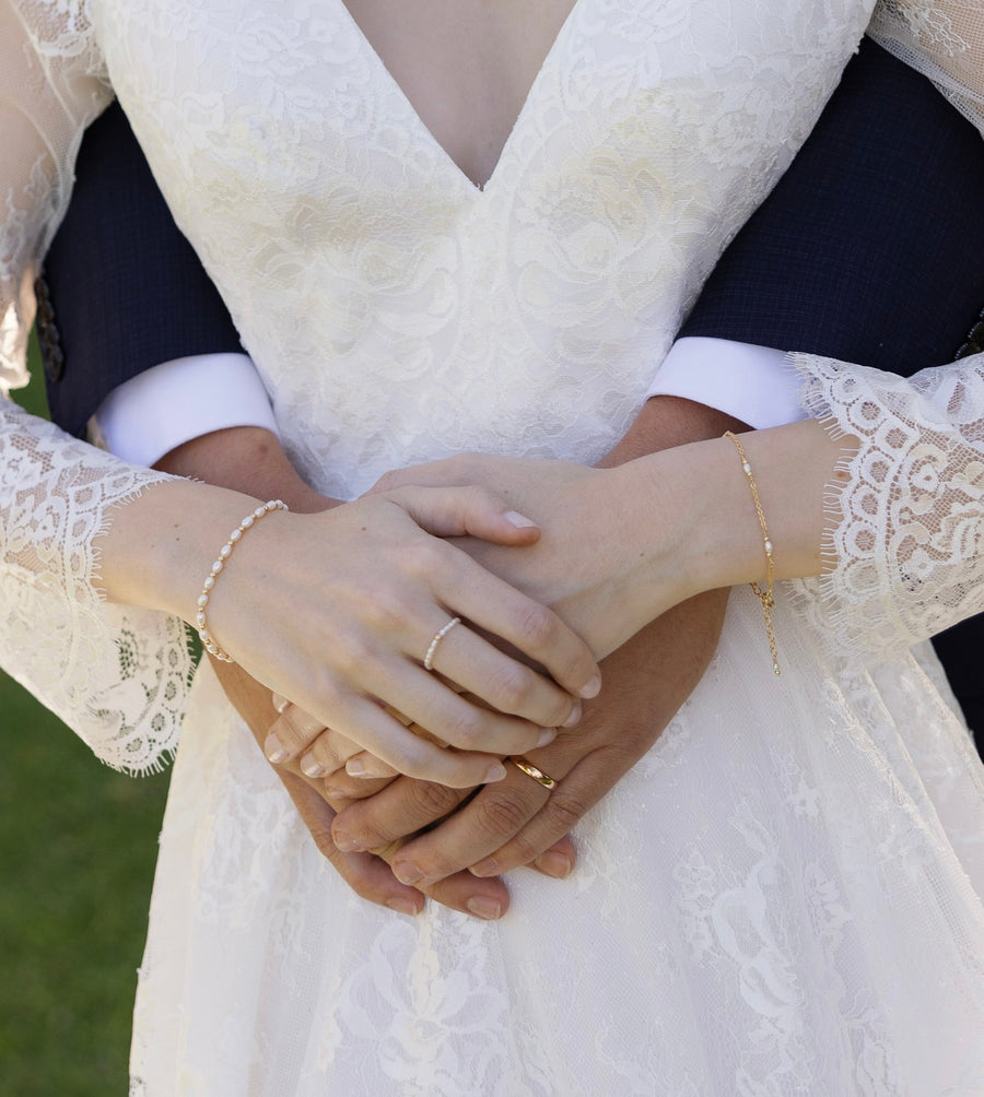 Bridal Bora Bora Bracelet ~ Gold & Pearls