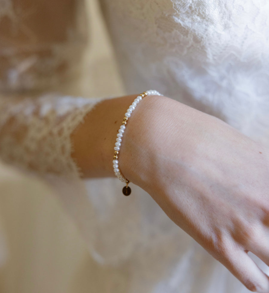 Bridal Perlah Bracelet ~ Gold & Pearls