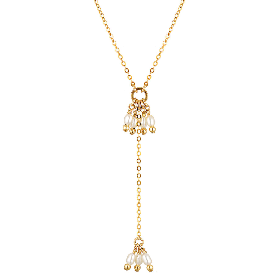 Joya Lariat Necklace - Pearl