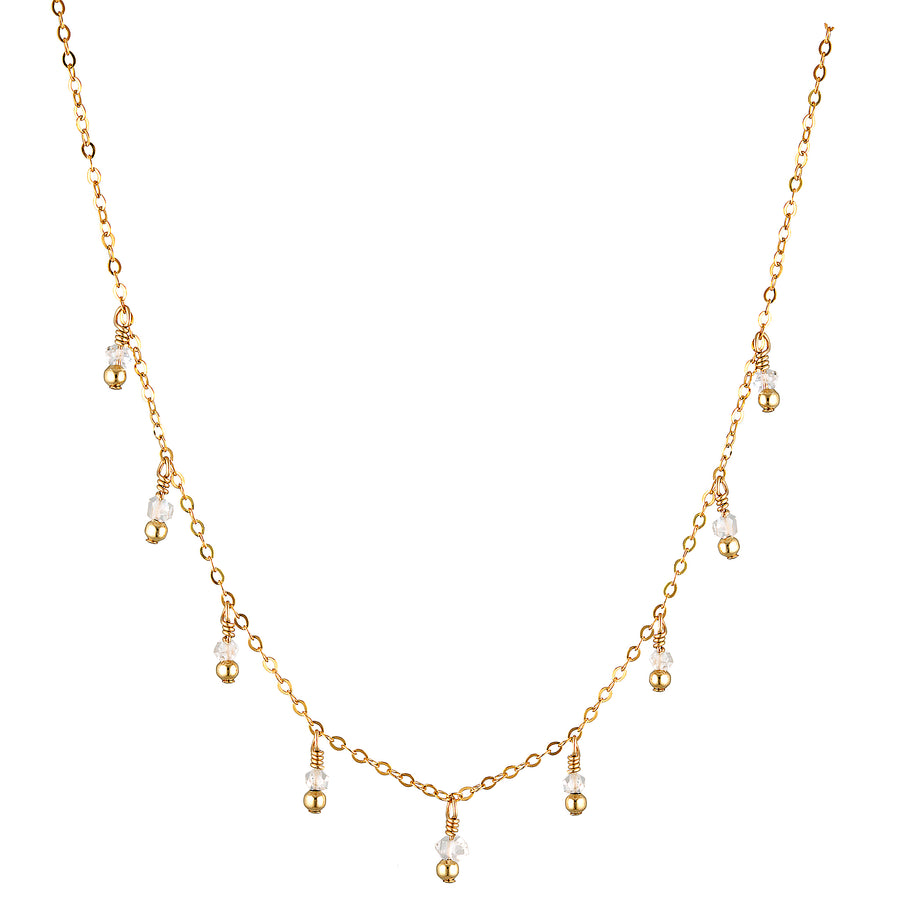 Rain Choker Necklace ~ Herkimer Diamond