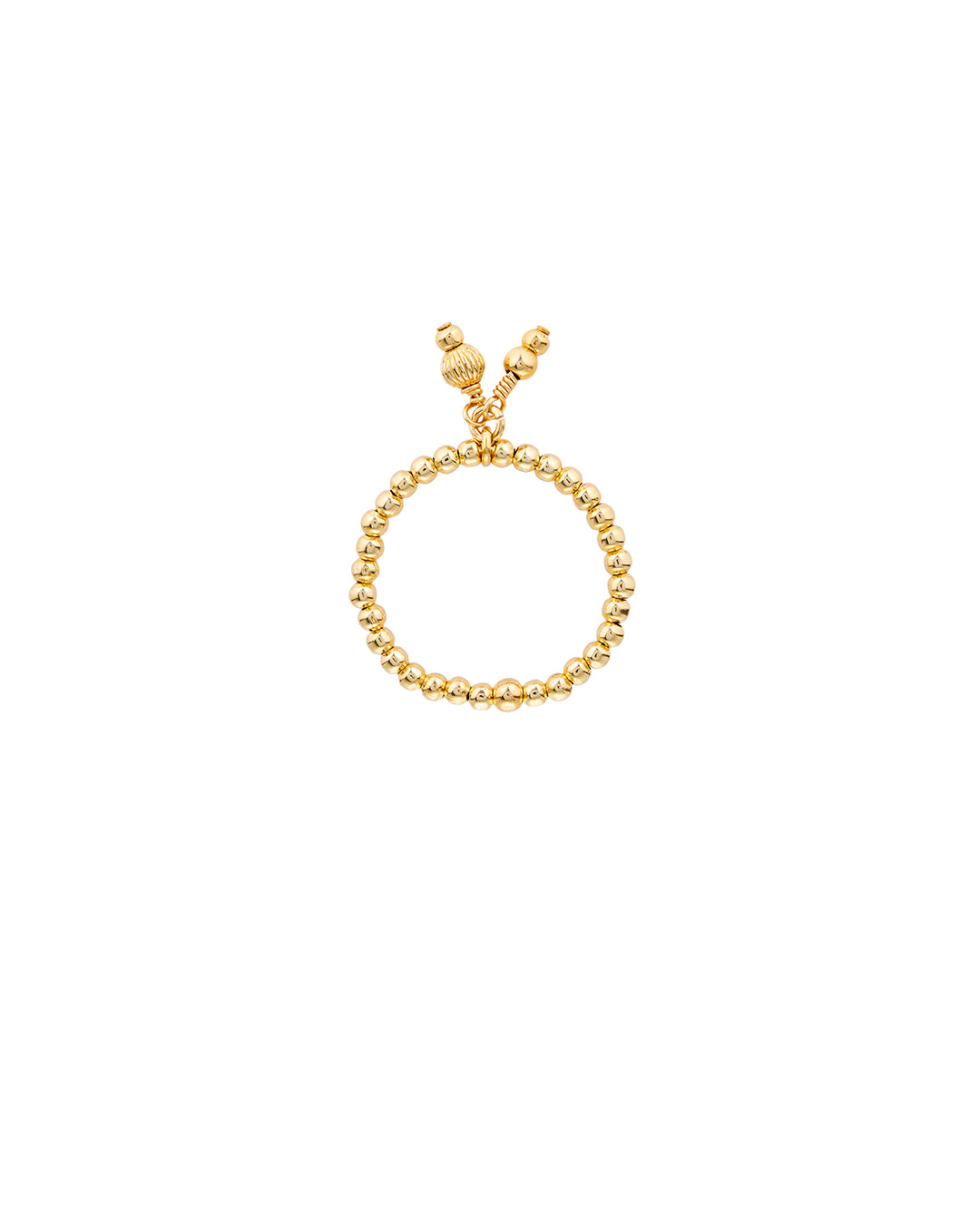 Gold beaded ring