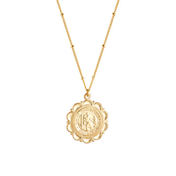 Saint Christopher Medallion Necklace