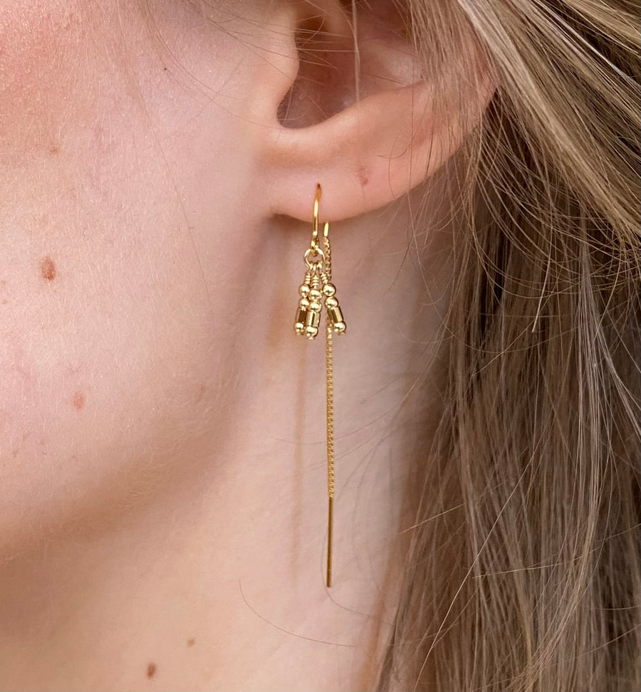 Rima Thread Earrings ~ Gold