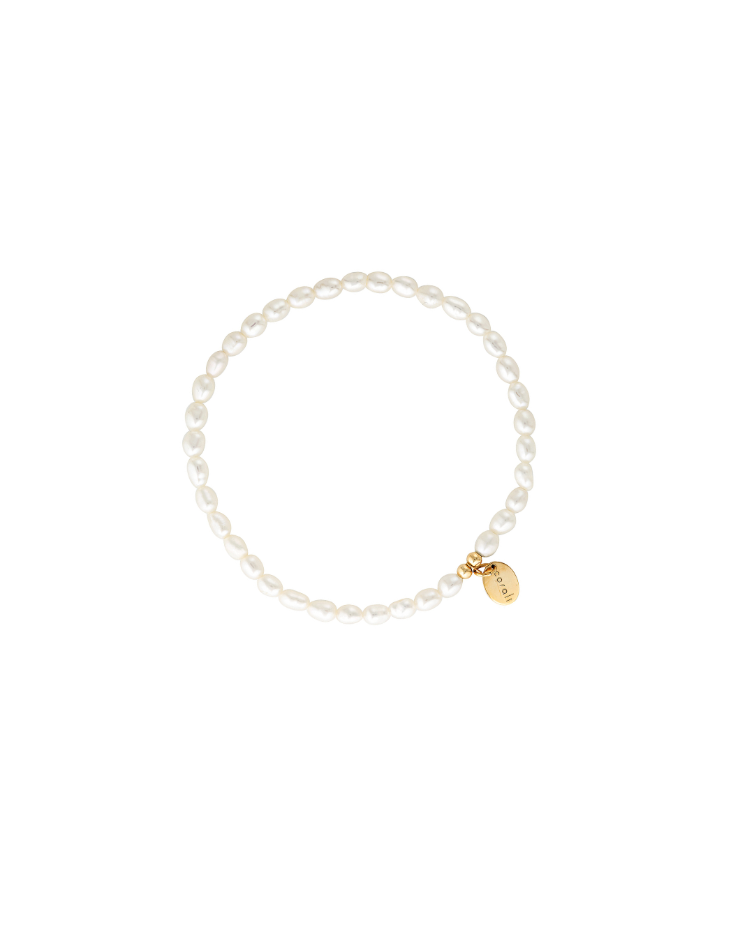 Pearl bracelet on a white background