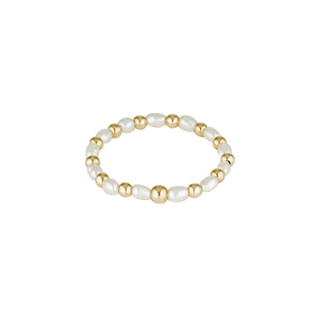 Bora Bora Ring - Pearl & Gold Bead