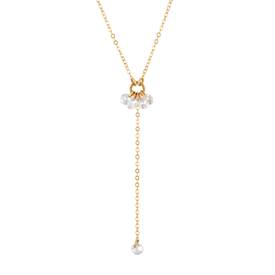 Monroe Lariat Necklace - Cubic Zirconia