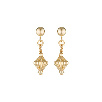 Sia Stud Earrings - Gold Bead