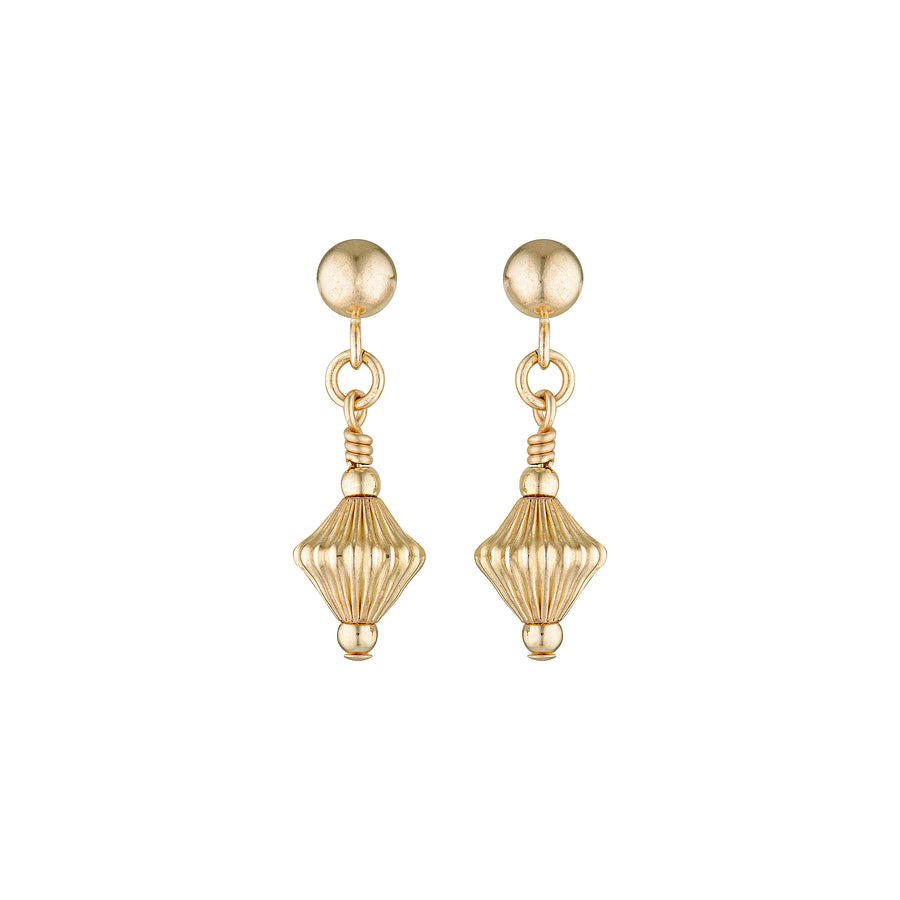 Sia Stud Earrings - Gold Bead