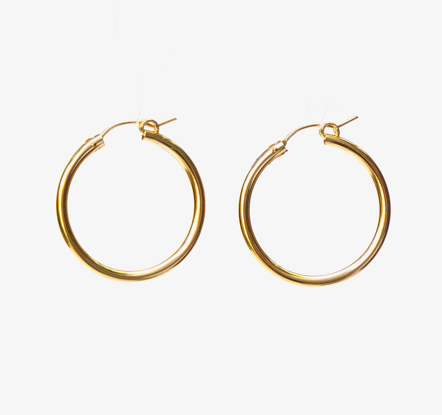 Gold Hoop Earrings - Large