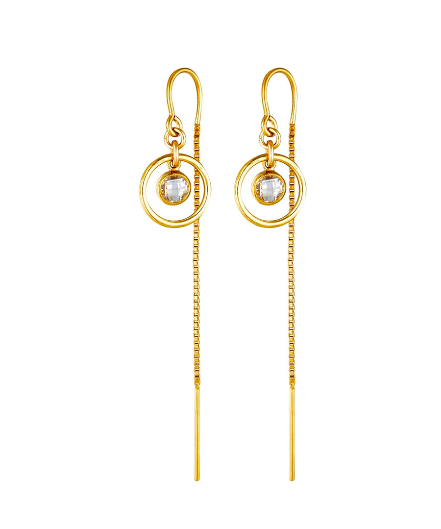 Romi Thread Earrings ~ Cubic Zirconia