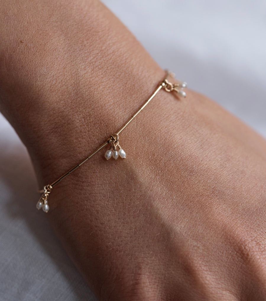 Cozumel Bracelet ~ Gold & Pearls