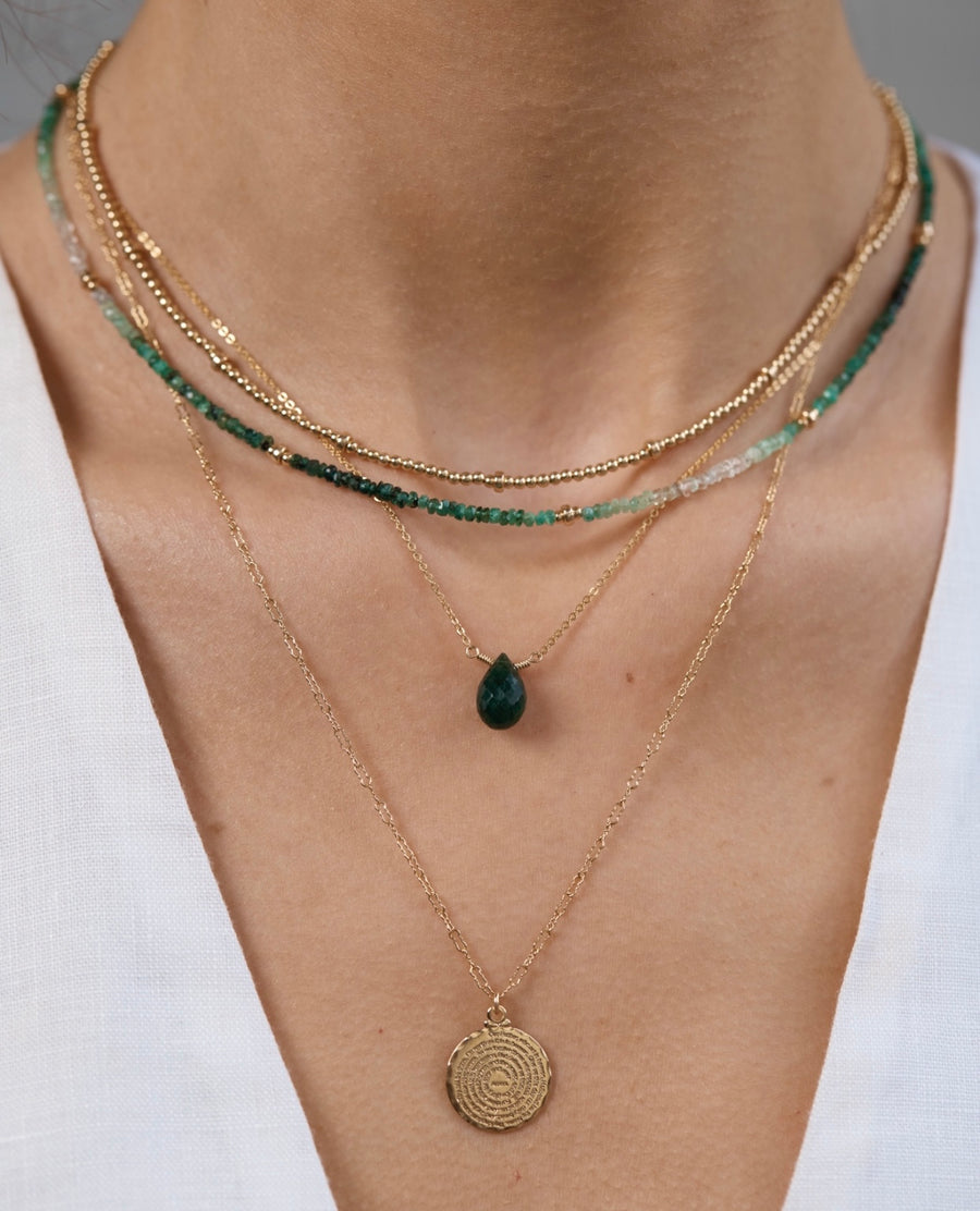 Emaan Choker Necklace ~ Zambian Emerald
